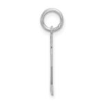 Sterling Silver/Rhodium-plated Satin Number 12 Charm - Image 2