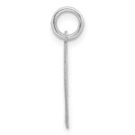 Sterling Silver/Rhodium-plated Satin Number 17 Charm - Image 2