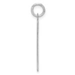 Sterling Silver/Rhodium-plated Satin Number 1 Charm - Image 2