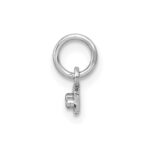 Sterling Silver Rhodium-plated Diamond-cut #Top Charm - Image 2