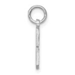 Sterling Silver Rhodium-plated Diamond-cut #8 Charm - Image 2