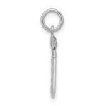Sterling Silver Rhodium-plated Diamond-cut #10 Charm - Image 2