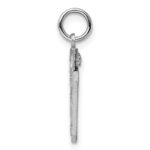 Sterling Silver Rhodium-plated Diamond-cut #60 Charm - Image 2