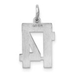 Sterling Silver/Rhodium-plated Polished Number 14 Charm - Image 3