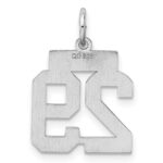 Sterling Silver/Rhodium-plated Polished Number 29 Charm - Image 4