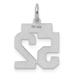 Sterling Silver/Rhodium-plated Polished Number 52 Charm - Image 4