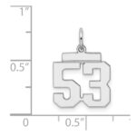 Sterling Silver/Rhodium-plated Polished Number 53 Charm - Image 3