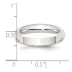 Sterling Silver 4mm Half Round Size 6.5 Band - Image 4