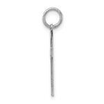 Sterling Silver Rhodium-plated Laser Designed Cross Charm - Image 2