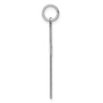 Sterling Silver Rhodium-plated Laser Designed Cross Pendant - Image 2