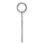 Sterling Silver Rhodium-plated Laser Designed Cross Charm - Image 2