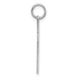 Sterling Silver Rhodium-plated Laser Designed Cross Pendant - Image 2