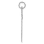 Sterling Silver Rhodium-plated Laser Designed Cross Pendant - Image 2