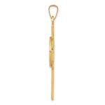 14k Polished Solid Cross with St Anthony Medal Pendant - Image 2