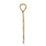 14K Cut-Out Stripes Cross with Heart Charm - Image 2