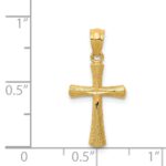 14k Diamond-cut Cross Pendant - Image 4