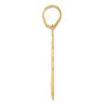 14k Brushed  Border Script Number 30 Pendant - Image 2