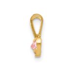 14k Madi K Pink CZ Heart Pendant - Image 2