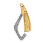 14k Two-tone Polished Slide Fits up to 6mm Regular/8mm Fancy or Reversible Omega - Image 4