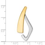 14k Two-tone Polished Slide Fits up to 6mm Regular/8mm Fancy or Reversible Omega - Image 3