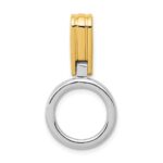14k Two-tone Circle Slide Fits up to 3mm Regular/6mm Fancy or Reversible Omega