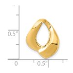 14K Polished Slide Fits up to 6mm Regular/8mm Fancy or Reversible Omega - Image 4