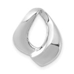 14K White Gold Polished Slide Fits up to 6mm Regular/8mm Fancy or Reversible Omega