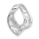 14K White Gold Polished Slide Fits up to 6mm Regular/8mm Fancy or Reversible Omega - Image 3