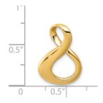 14k Polished Slide Fits up to 3mm Regular/6mm Fancy or Reversible Omega - Image 3