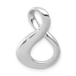 14k White Gold Polished Slide Fits up to 3mm Regular/6mm Fancy or Reversible Omega