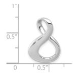 14k White Gold Polished Slide Fits up to 3mm Regular/6mm Fancy or Reversible Omega - Image 3