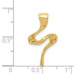 14k Polished Slide Fits up to 2mm Regular/4mm Fancy or Reversible Omega - Image 4