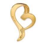 14k Polished Heart Slide Fits up to 8mm Regular/10mm Fancy or Reversible Omega - Image 4