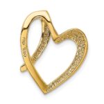 14k Polished Heart Slide Fits up to 4mm Regular/6mm Fancy or Reversible Omega - Image 3