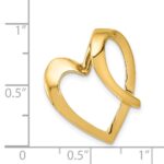 14k Polished Heart Slide Fits up to 4mm Regular/6mm Fancy or Reversible Omega - Image 4