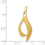 14k Polished Slide Fits up to 4mm Regular/6mm Fancy or Reversible Omega - Image 4