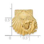 14k Scallop Shell with Crab Omega Slide - Image 3