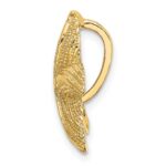 14K Polished and Textured Starfish Omega Slide - Image 2