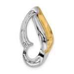 14k Two-tone Polished Slide Fits up to 6mm Regular/8mm Fancy or Reversible Omega - Image 3