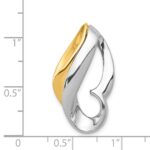 14k Two-tone Polished Slide Fits up to 6mm Regular/8mm Fancy or Reversible Omega - Image 4