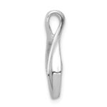 14k White Gold Polished Chain Slide - Image 2