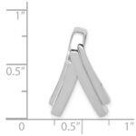 14k White Gold Polished Slide Fits up to 6mm Regular/Fancy/Reversible Omega - Image 3