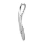 14k White Gold Polished Slide Fits up to 4mm Regular/6mm Fancy or Reversible Omega - Image 2