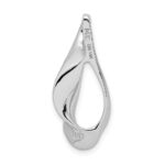 14k White Gold Polished Slide Fits up to 3mm Regular/6mm Fancy or Reversible Omega - Image 4
