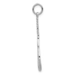 14k White Gold Tennis Racquet Charm - Image 2