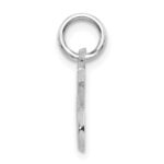 14KW White Gold Casted Script Letter C Initial Charm - Image 2