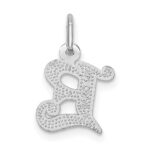 14KW Diamond-cut Letter E Initial Charm - Image 4