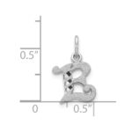 14KW Diamond-cut Letter E Initial Charm - Image 3