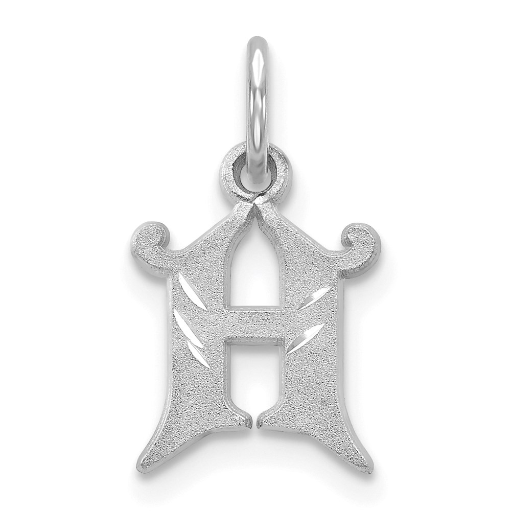 WCH139-H.jpg 14KW Diamond-cut Letter H Initial Charm - Image 1