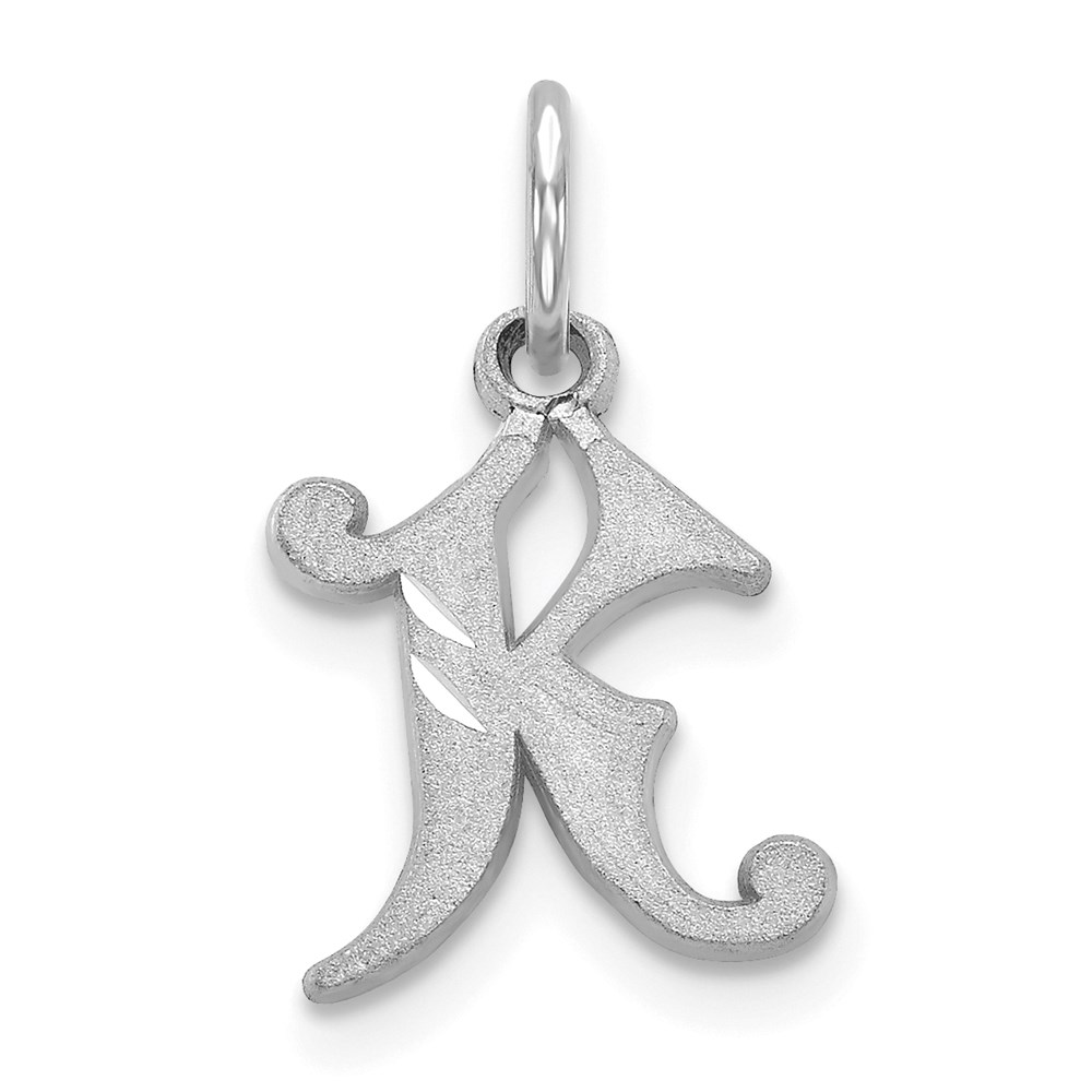 WCH139-K.jpg 14KW Diamond-cut Letter K Initial Charm - Image 1